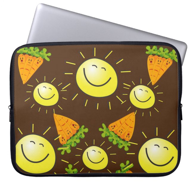 Laptop Sleeve Carrots Sun Brown (Vorderseite)