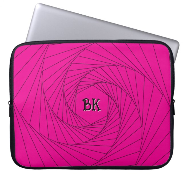 Laptop Sleeve - perspektive optische Illusion (Vorderseite)