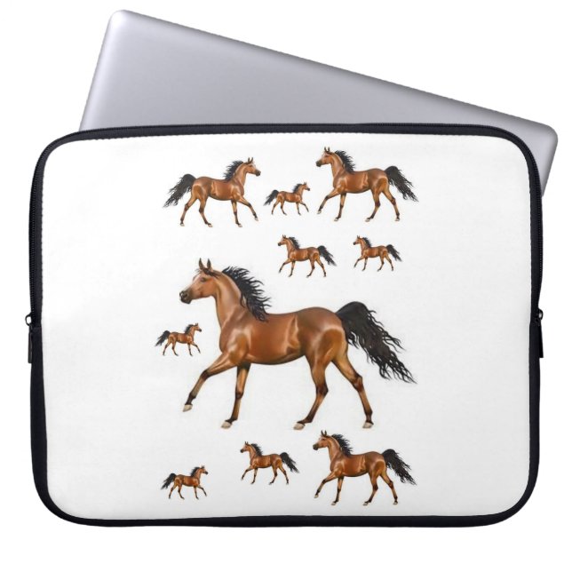 Laptop Sleeve Pferde (Vorderseite)