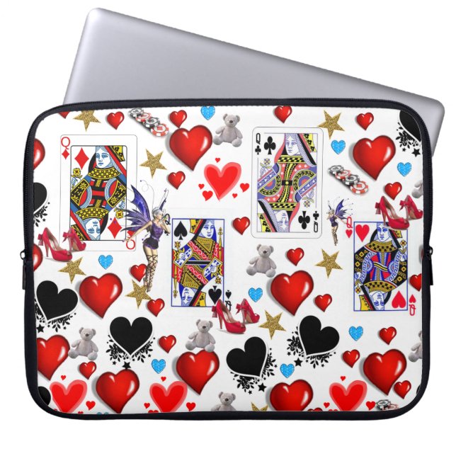 Laptop Sleeve Queen Hearts (Vorderseite)