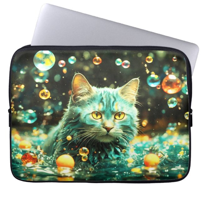 Laptop Sleeve - Stilvolles Cat Design (Vorderseite)