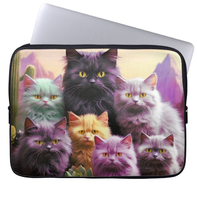 Laptop Sleeve - Stilvolles Cat Design (Vorderseite)
