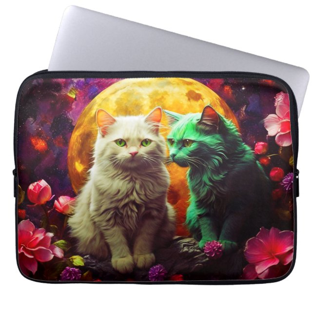 Laptop Sleeve - Stilvolles Cat Design (Vorderseite)