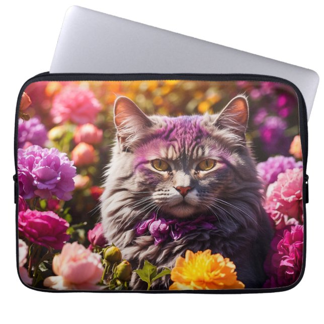 Laptop Sleeve - Stilvolles Cat Design (Vorderseite)