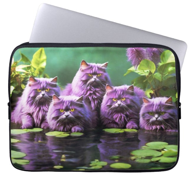 Laptop Sleeve - Stilvolles Cat Design (Vorderseite)