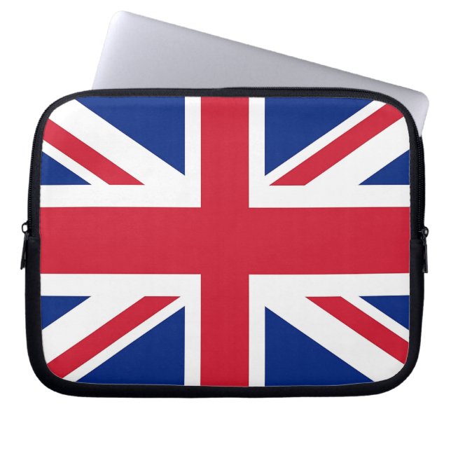 Laptop Sleeve unter britische Flagge (Vorderseite)