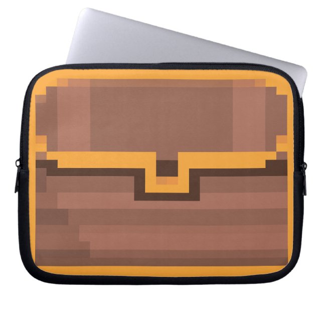 Laptop Sleeves "Tresure Chest" 01 Pixel-Art (Vorderseite)