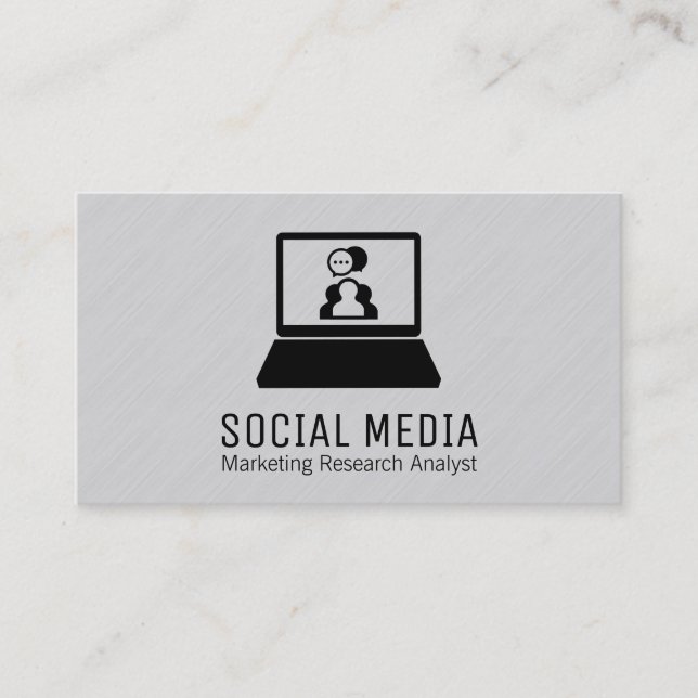 Laptop | Textilien 2 Visitenkarte (Vorderseite)