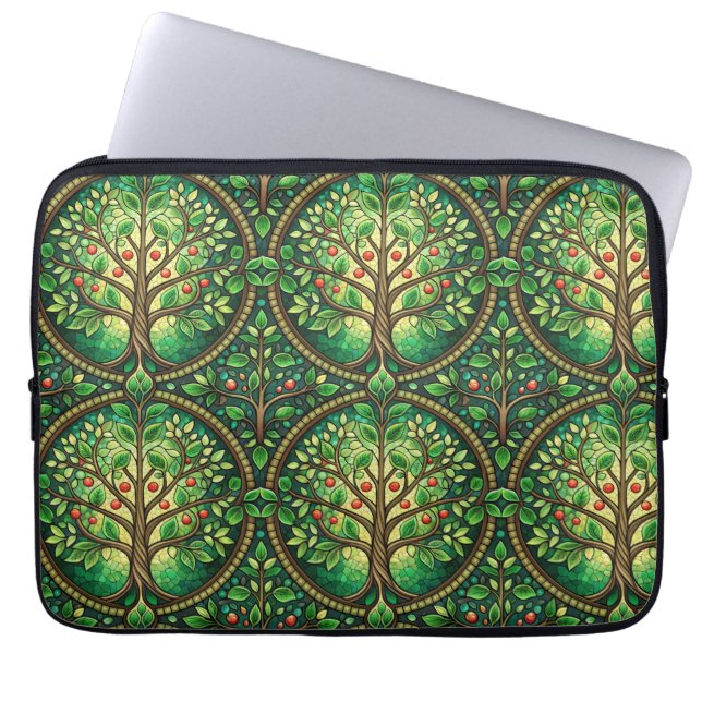 Laptoptasche mit lebendigem Baum des Lebens Muster Laptopschutzhülle (Vorderseite)