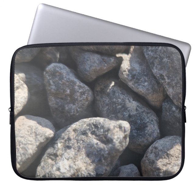 Laptoptasche mit Steinen Laptopschutzhülle (Vorderseite)