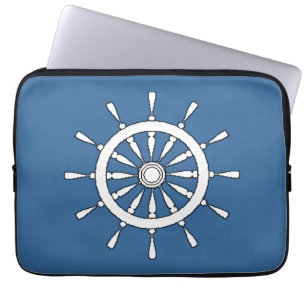 Laptoptasche - Schiffsschwungrad mit Namen Laptopschutzhülle