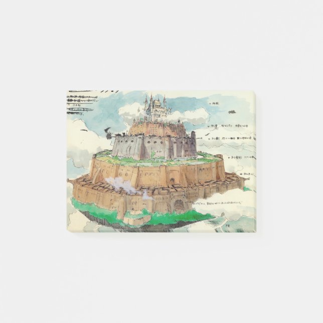 Laputa Konzept Kunst Post-it Klebezettel (Vorderseite)