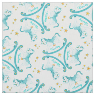 L'aqua de cheval de basculage jaunissent le tissu