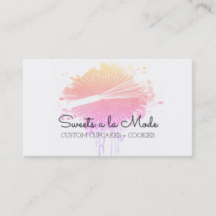 L'aquarelle battent le carte de visite de chef de