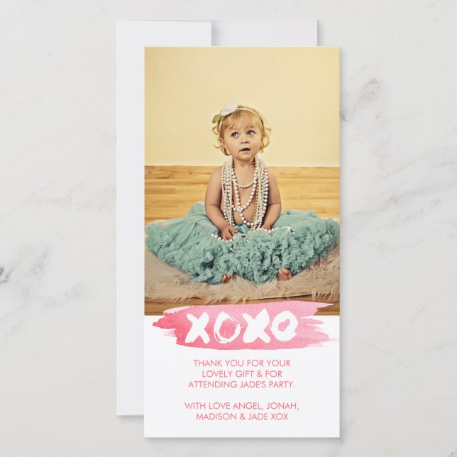 L'aquarelle de XOXO embrasse le carte photo de (Devant)