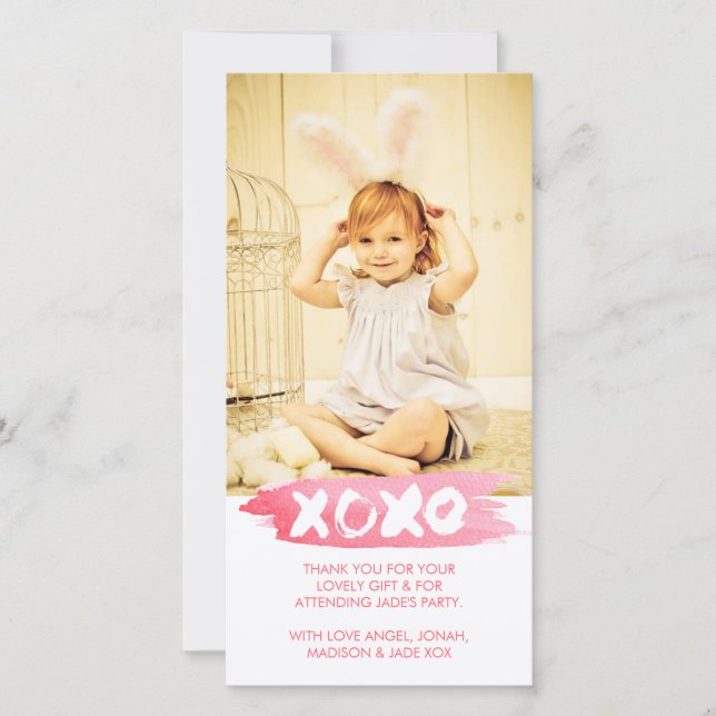 L'aquarelle de XOXO embrasse le carte photo de (Devant)