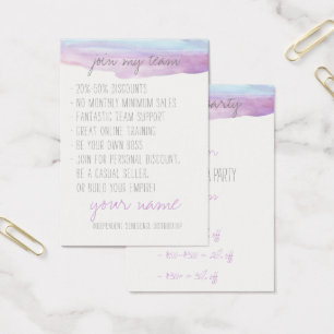L'aquarelle lilas des cartes se joignent/parties