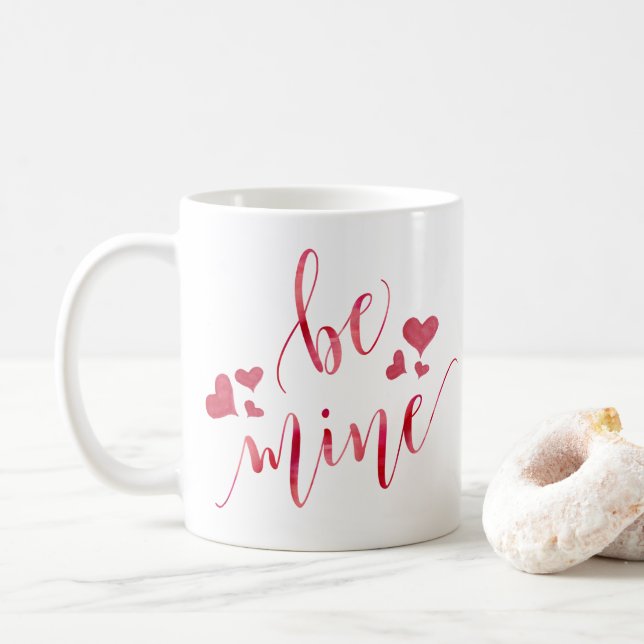 L'aquarelle soit tasse de Saint-Valentin de mine (Avec donut)