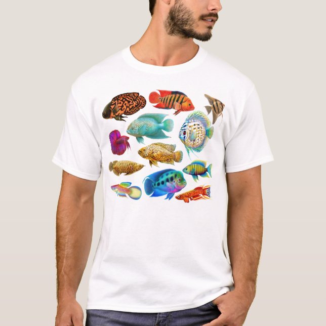 L'aquarium d'eau douce pêche le T-shirt (Devant)