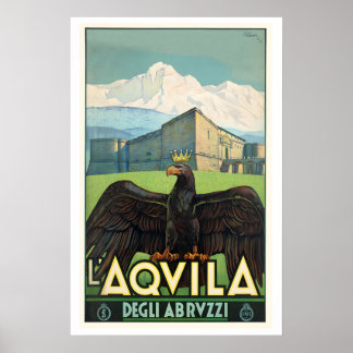 L'Aquila Abruzzo Province of L'Aquila Italy Travel Poster