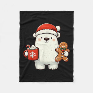 Lar Bär Santa Hut Weihnachten Urlaub Xmas Kaffee C Fleecedecke