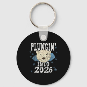 Lar Bear Plunge - Eintauchen in das kalte Neujahr Schlüsselanhänger