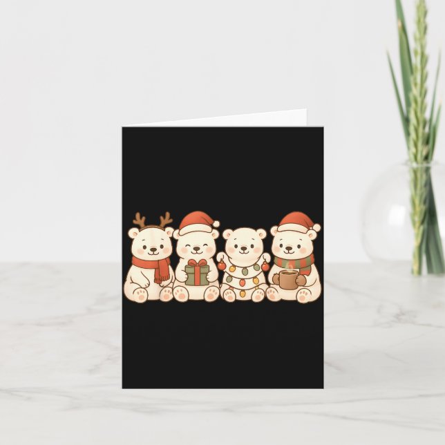 Lar Bears Kids Boys Girls Christmas Lar Bears  Karte (Vorderseite)