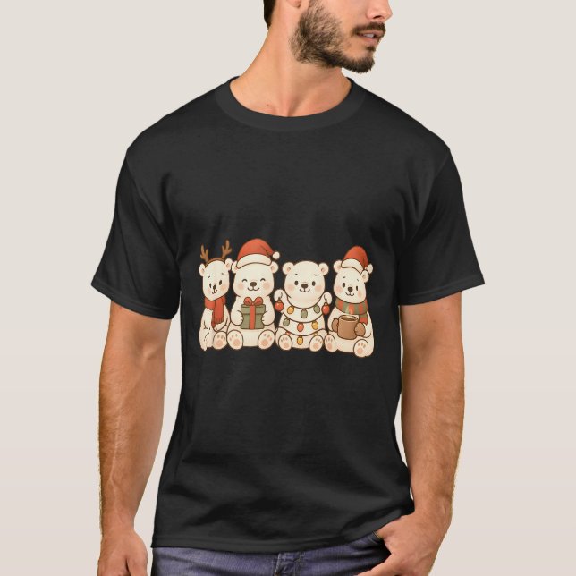 Lar Bears Kids Boys Girls Christmas Lar Bears  T-Shirt (Vorderseite)