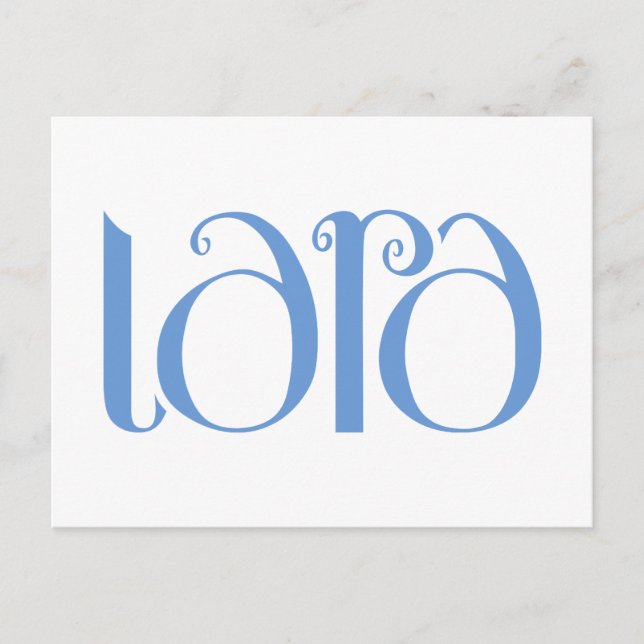 Lara blue Postcard Postkarte (Vorderseite)