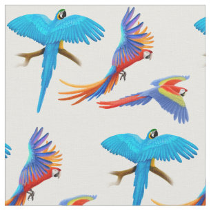 L'ara coloré Parrots le tissu
