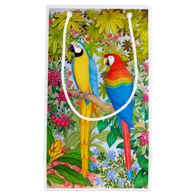 L'ara d'aquarelle Parrots le sac de cadeau (Devant)