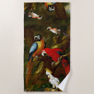 L'ara exotique Parrots la serviette de plage