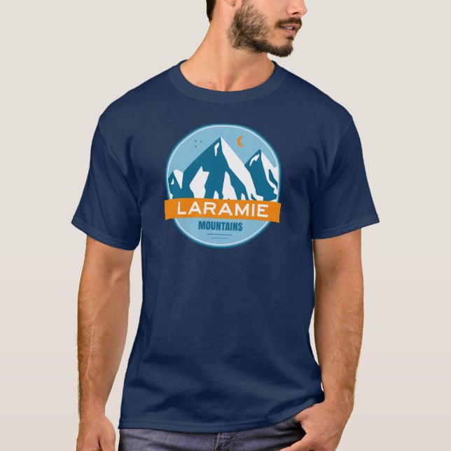Laramie Mountains Wyoming Stars Moon T-Shirt (Vorderseite)