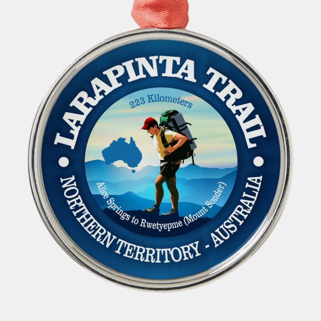 Larapinta Trail (Hiker C) Ornament Aus Metall (Vorne)