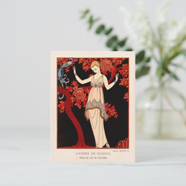 L'Arbre de science von George Barbier Postkarte (Stehend Vorderseite)