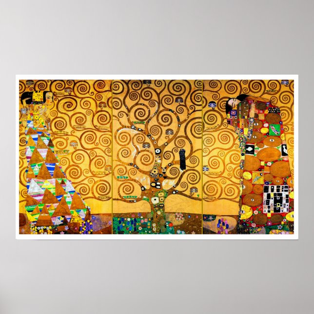 L'arbre de vie, affiche de Klimt (Devant)