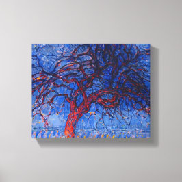 L'ARBRE ROUGE, Peinture murale en toile PIET MONDR