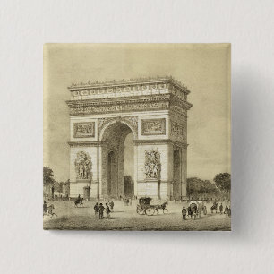L'Arc de Triomphe, Paris, graviert von Auguste Bry Button