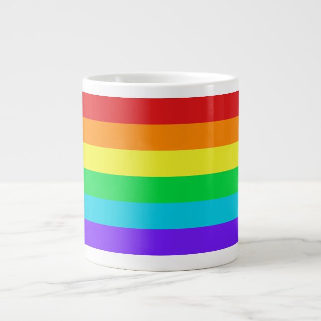 L'arc-en-ciel barre 1 tasse enorme (Devant)