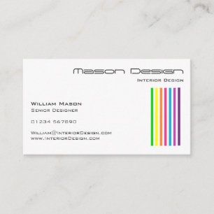 L'arc-en-ciel blanc barre le carte de visite