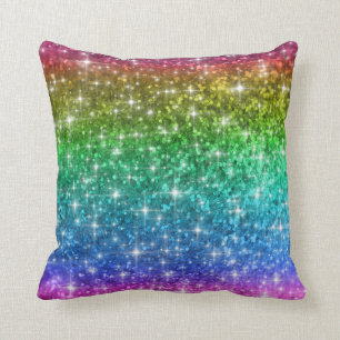 L'arc-en-ciel miroite coussin