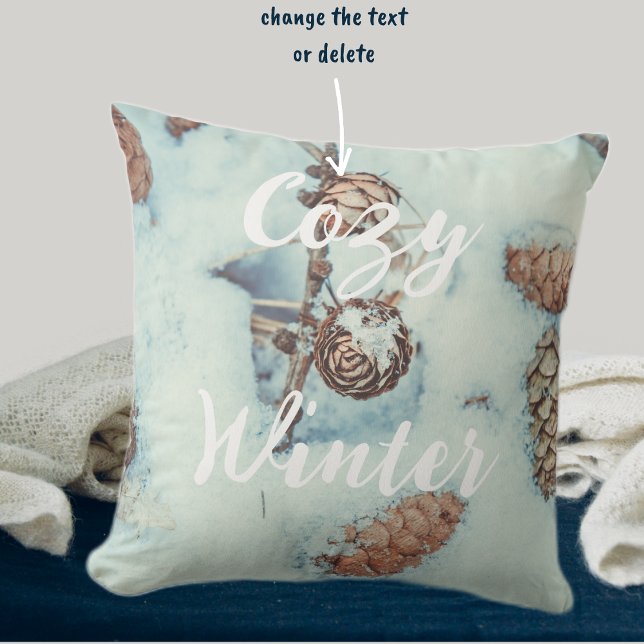 Lärchenkegel auf frisch blauen Schnee Kissen (Von Creator hochgeladen)