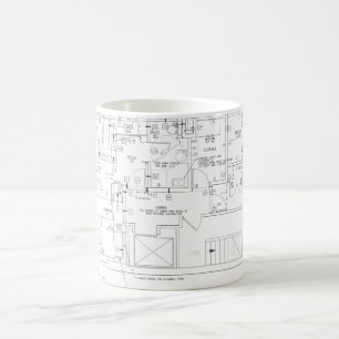 l'architecte planifie la tasse de café