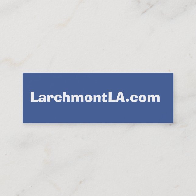 LarchmontLA.com Mini Visitenkarte (Vorderseite)