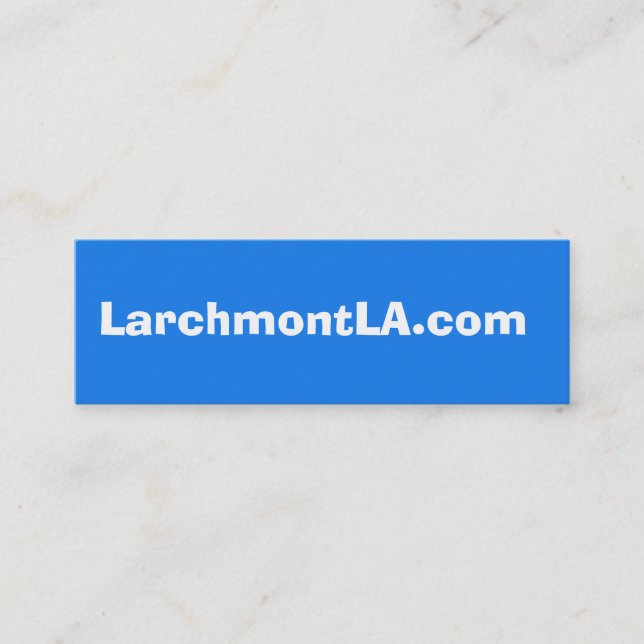 LarchmontLA.com Mini Visitenkarte (Vorderseite)