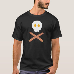 Lard et oeufs crâne et T-shirt d'os croisés