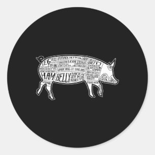 Lard schneidet Bildteildiagramme ab, jedoch Runder Aufkleber