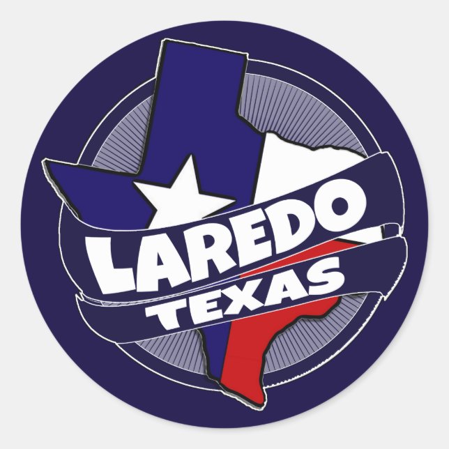 Laredo Texas-Fahne platzt Aufkleber (Vorderseite)