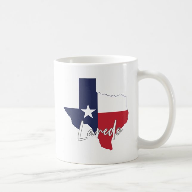 Laredo, Texas Flag Map Kaffeetasse (Rechts)