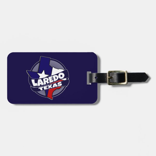 Laredo Texas Flagge zerplatzen Gepäckanhänger (Vorderseite horizontal)